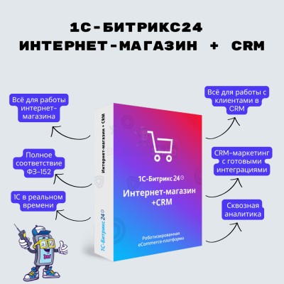 Программа для ЭВМ "1С-Битрикс24". Лицензия Интернет-магазин + CRM (12 мес.) - купить в Уткино